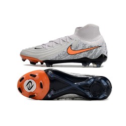 Nike Phantom Luna Elite NU FG Orange Grey Black High Soccer Shoes