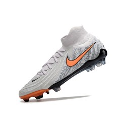 Nike Phantom Luna Elite NU FG Orange Grey Black High Soccer Shoes