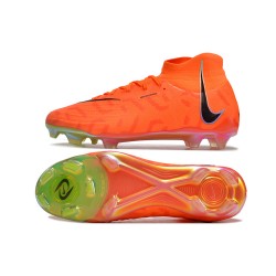 Nike Phantom Luna Elite NU FG Orange Black Green High Soccer Shoes