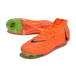 Nike Phantom Luna Elite NU FG Orange Black Green High Soccer Shoes