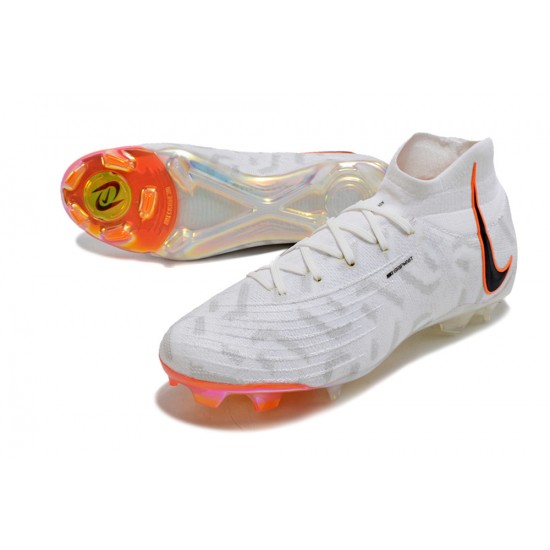 Cheap Nike Phantom Luna Elite NU FG Orange Grey Black White High Soccer Shoes Sale