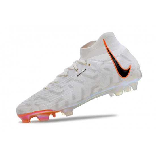 Cheap Nike Phantom Luna Elite NU FG Orange Grey Black White High Soccer Shoes Sale