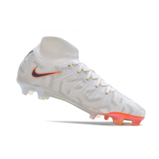 Cheap Nike Phantom Luna Elite NU FG Orange Grey Black White High Soccer Shoes Sale