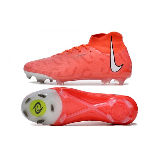 Cheap Nike Phantom Luna Elite NU FG Red Black White High Soccer Shoes Sale