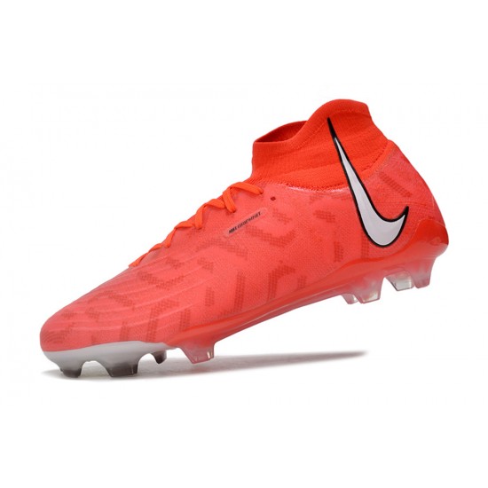 Cheap Nike Phantom Luna Elite NU FG Red Black White High Soccer Shoes Sale