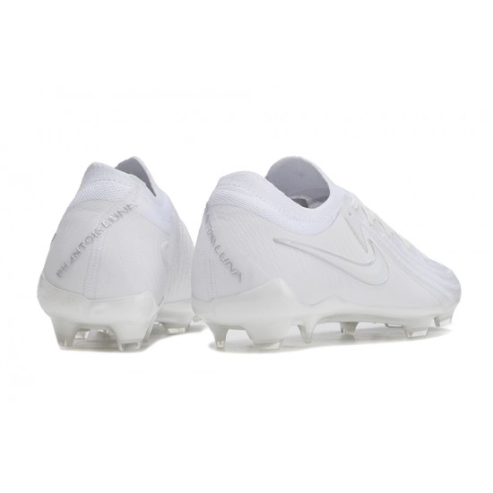 Cheap Nike Phantom Luna Elite NU FG White Beige Low Soccer Shoes Sale