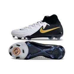 Nike Phantom Luna Elite NU FG White Black Gold High Soccer Shoes