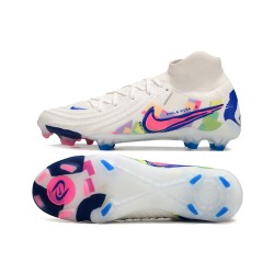 Nike Phantom Luna Elite NU FG White Blue Pink High Soccer Shoes