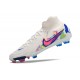 Cheap Nike Phantom Luna Elite NU FG White Blue Pink High Soccer Shoes Sale