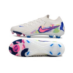 Nike Phantom Luna Elite NU FG White Blue Pink Low Soccer Shoes