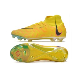 Nike Phantom Luna Elite NU FG Yellow Black High Soccer Shoes