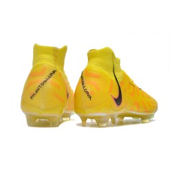 Nike Phantom Luna Elite NU FG Yellow Black High Soccer Shoes