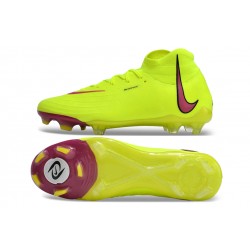 Nike Phantom Luna Elite NU FG Yellow Brown High Soccer Shoes