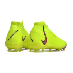 Nike Phantom Luna Elite NU FG Yellow Brown High Soccer Shoes