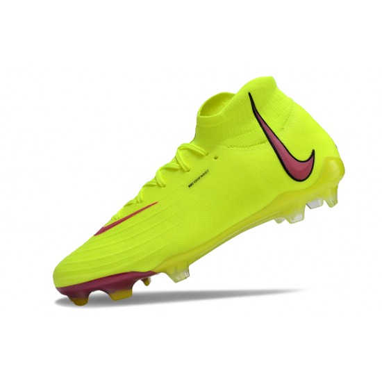 Cheap Nike Phantom Luna Elite NU FG Yellow Brown High Soccer Shoes Sale