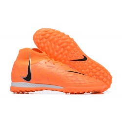 Nike Phantom Luna Elite TF High Top Orange Black Soccer Shoes 