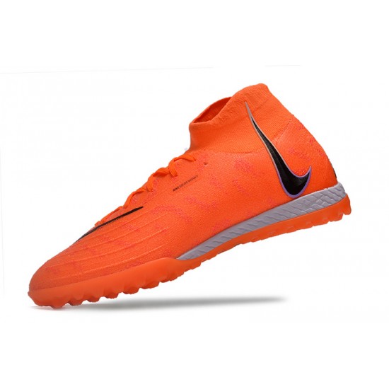 Cheap Nike Phantom Luna Elite TF High Top Orange Soccer Shoes Sale