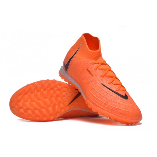 Cheap Nike Phantom Luna Elite TF High Top Orange Soccer Shoes Sale