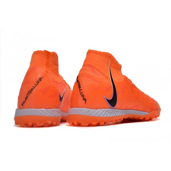 Cheap Nike Phantom Luna Elite TF High Top Orange Soccer Shoes Sale