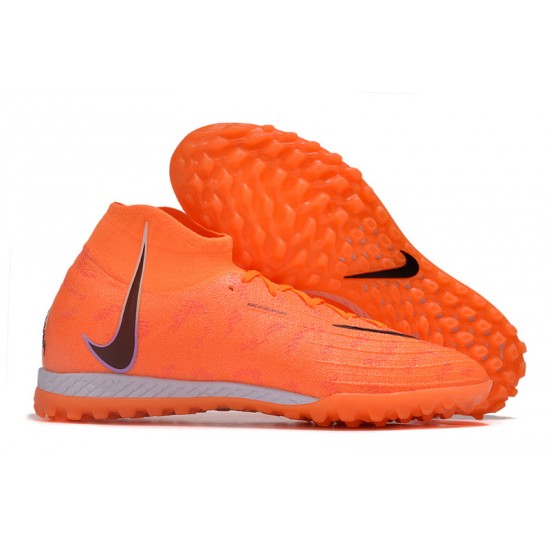 Cheap Nike Phantom Luna Elite TF High Top Orange Soccer Shoes Sale