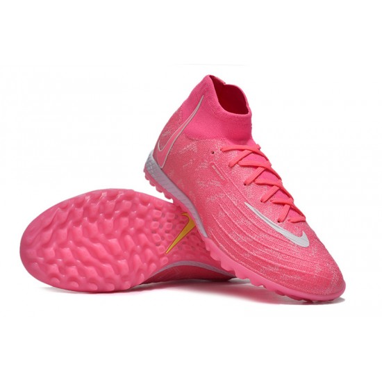 Cheap Nike Phantom Luna Elite TF High Top Peach Soccer Shoes Sale