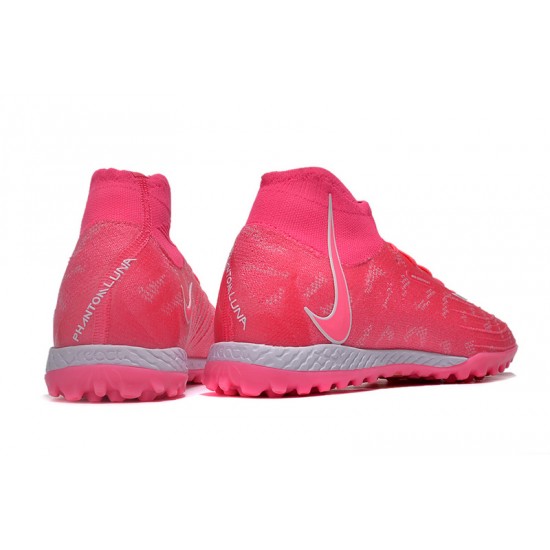 Cheap Nike Phantom Luna Elite TF High Top Peach Soccer Shoes Sale