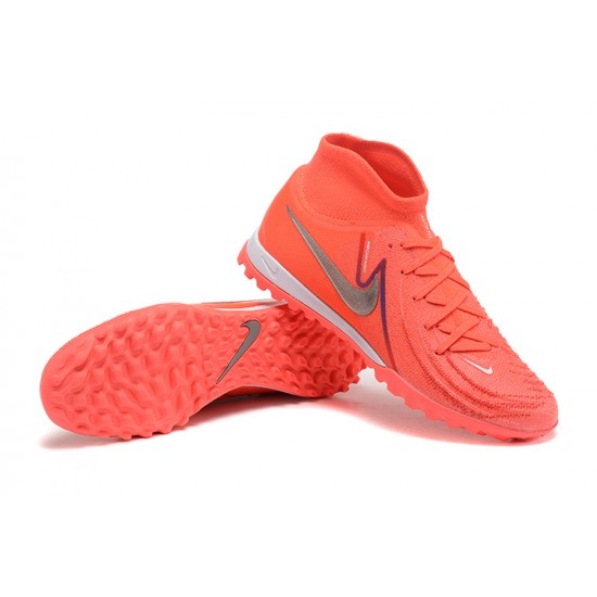 Cheap Nike Phantom Luna Elite TF High Top Peach Soccer Shoes Sale