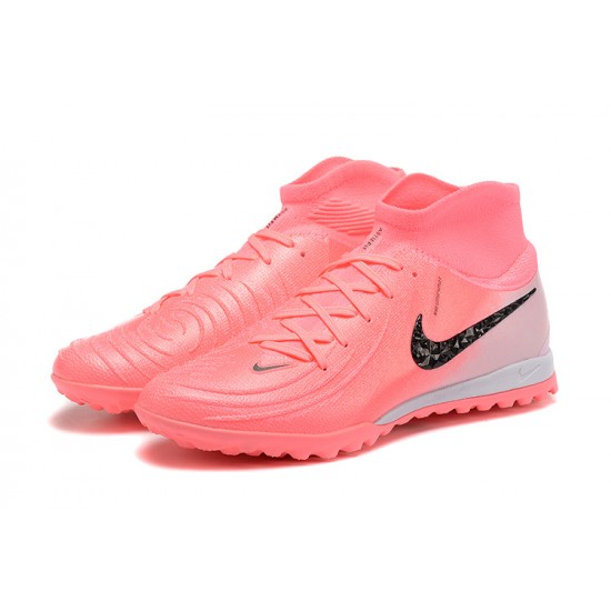 Cheap Nike Phantom Luna Elite TF High Top Pink Black Grey Soccer Shoes Sale