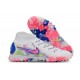 Cheap Nike Phantom Luna Elite TF High Top Soccer Shoes White Blue Pink Sale