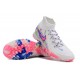 Cheap Nike Phantom Luna Elite TF High Top Soccer Shoes White Blue Pink Sale