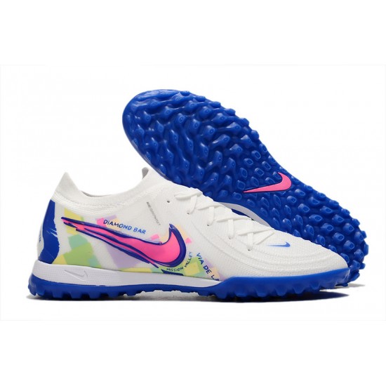 Cheap Nike Phantom Luna Elite TF Low Blue White Soccer Shoes Sale