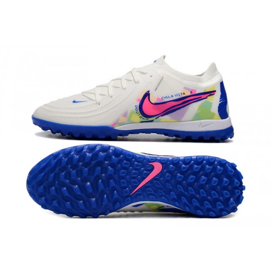 Cheap Nike Phantom Luna Elite TF Low Blue White Soccer Shoes Sale