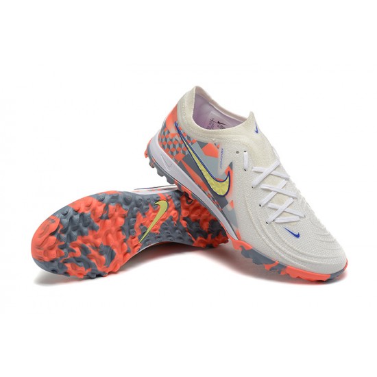 Cheap Nike Phantom Luna Elite TF Low Orange White Yellow Soccer Shoes Sale