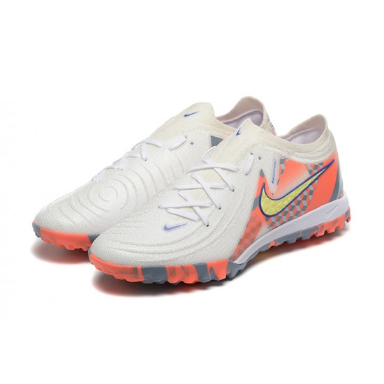 Cheap Nike Phantom Luna Elite TF Low Orange White Yellow Soccer Shoes Sale