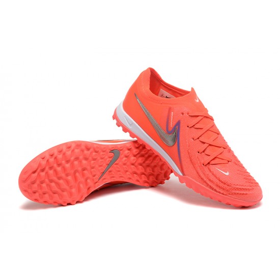 Cheap Nike Phantom Luna Elite TF Low Pink Grey Soccer Shoes Sale