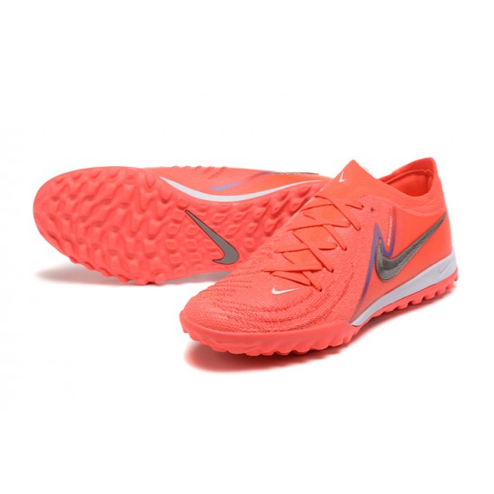 Cheap Nike Phantom Luna Elite TF Low Pink Grey Soccer Shoes Sale