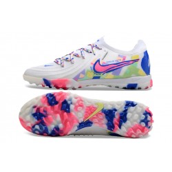 Nike Phantom Luna Elite TF Low Soccer Shoes White Blue Pink