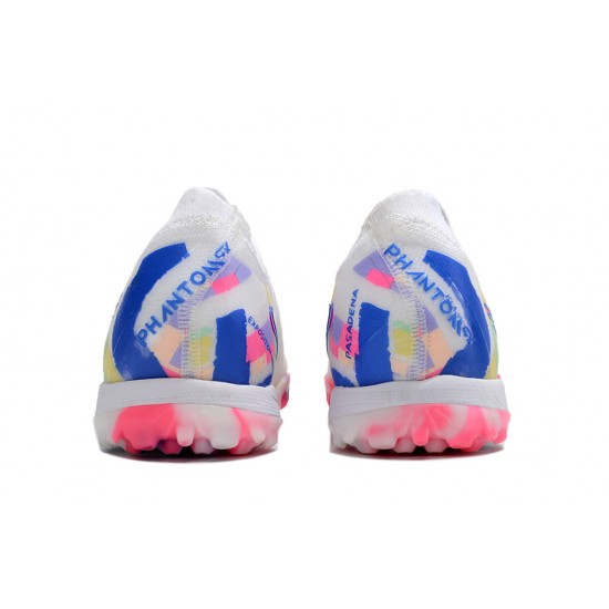 Cheap Nike Phantom Luna Elite TF Low Soccer Shoes White Blue Pink Sale