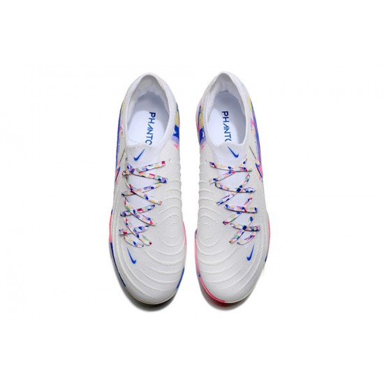 Cheap Nike Phantom Luna Elite TF Low Soccer Shoes White Blue Pink Sale