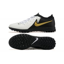 Nike Phantom Luna Elite TF Low White Black Gold Soccer Shoes 