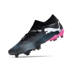 Puma Future 7 Ultimate FG-AG Black Pink White Low Soccer Shoes