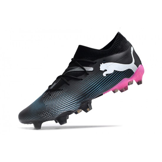 Cheap Puma Future 7 Ultimate FG-AG Black Pink White Low Soccer Shoes Sale