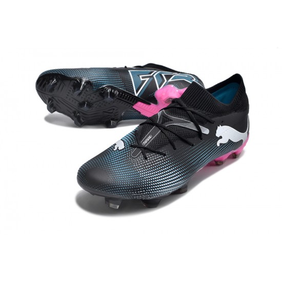 Cheap Puma Future 7 Ultimate FG-AG Black Pink White Low Soccer Shoes Sale