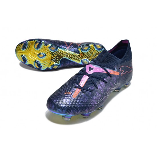 Cheap Puma Future 7 Ultimate FG-AG Deep Blue Purple Low Soccer Shoes Sale