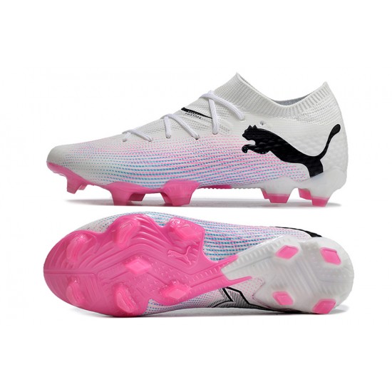 Cheap Puma Future 7 Ultimate FG-AG Pink White Black Low Soccer Shoes Sale