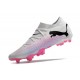 Cheap Puma Future 7 Ultimate FG-AG Pink White Black Low Soccer Shoes Sale