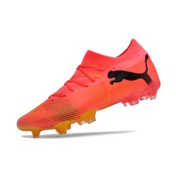 Puma Future 7 Ultimate FG-AG Red Black Low Soccer Shoes