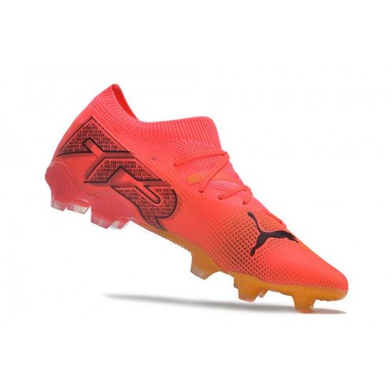 Cheap Puma Future 7 Ultimate FG-AG Red Black Low Soccer Shoes Sale