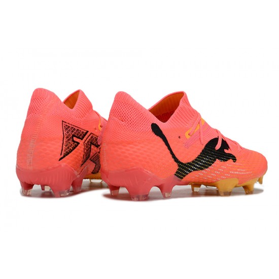 Cheap Puma Future 7 Ultimate FG-AG Red Yellow Low Soccer Shoes Sale