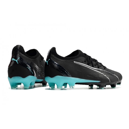 Cheap Puma Ultra Ultimate FG Black Ltblue Low Soccer Shoes Sale